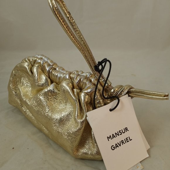 Mansur Gavriel Handbags - Mansur Gavriel Gold Wristlet Clutch